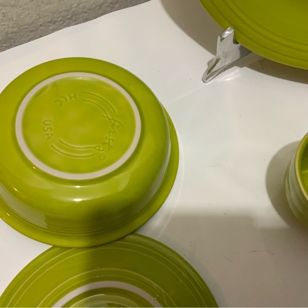 NEW Fiesta Ware Lemongrass 4 pc place setting Homer Laughlin - Picture 5 of 10